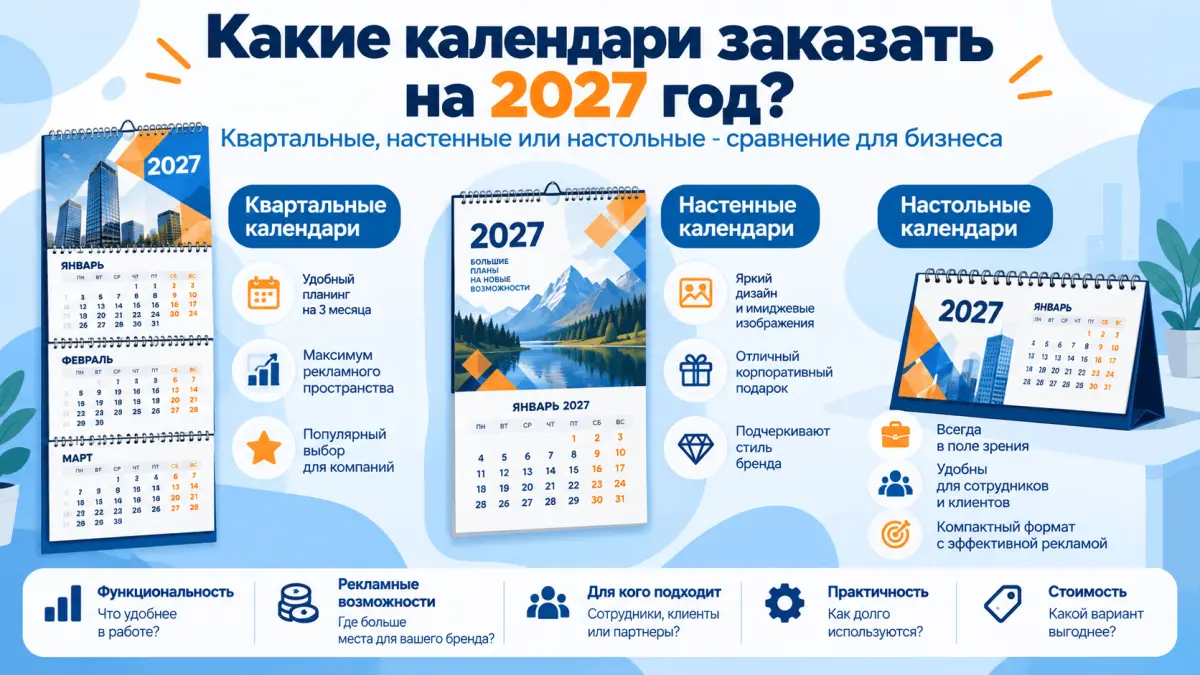 Какие календари заказать на 2027 год