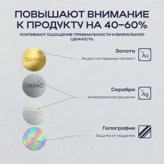 Металлизированные наклейки
