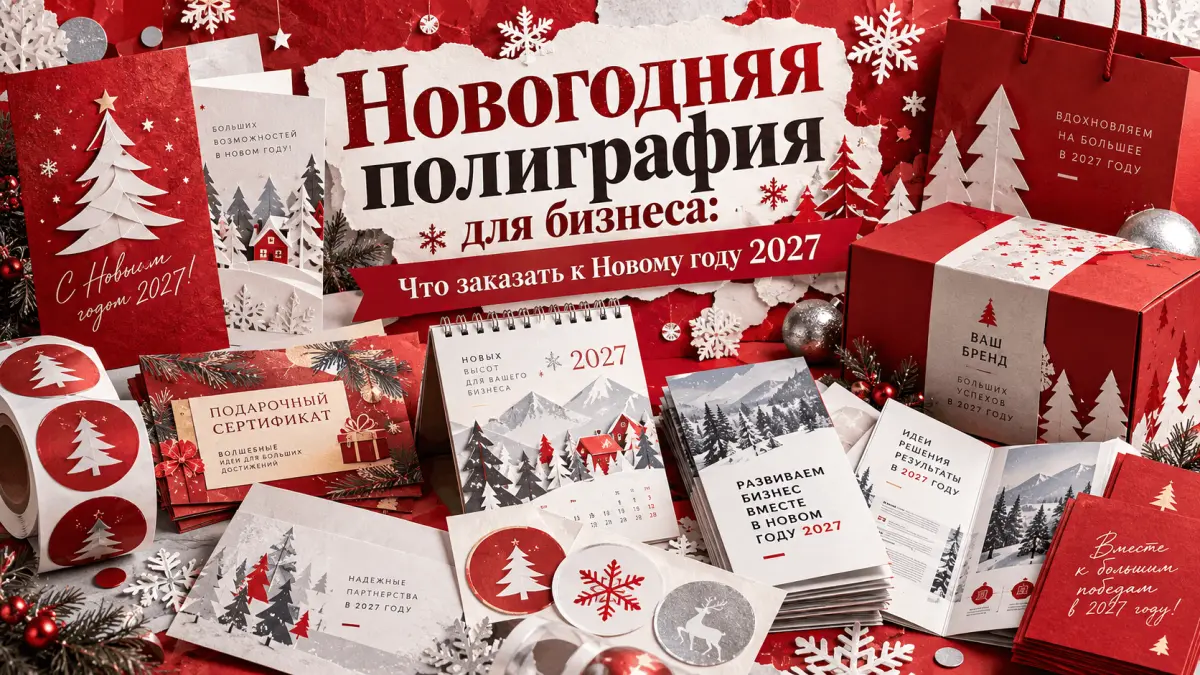 Новогодняя полиграфия для бизнеса
