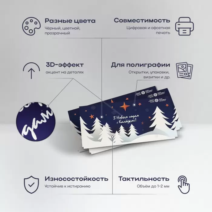 Открытки с термоподъемом