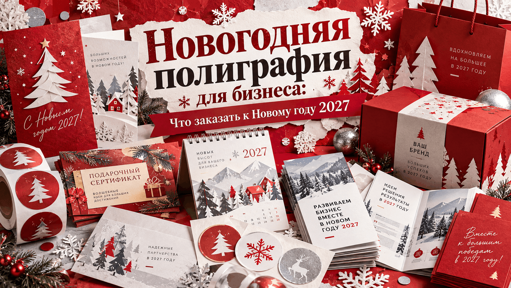 Новогодняя полиграфия для бизнеса